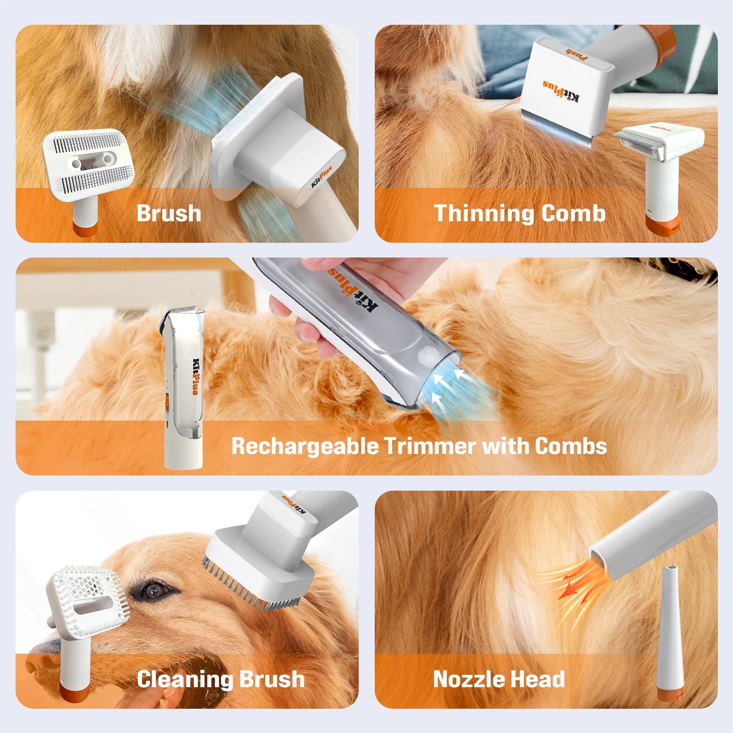3-in-1 Pet Grooming Kit | Dryer, Vacuum & Trimmer