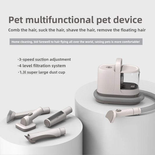 5-in-1 Pet Grooming Vacuum Kit | Hair Remover & Clipper for Dogs & Cats
