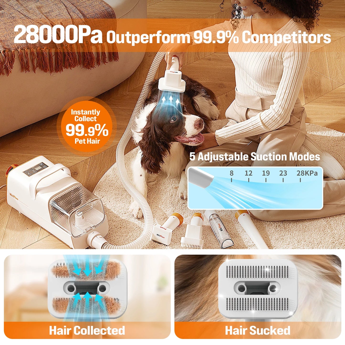 3-in-1 Pet Grooming Kit | Dryer, Vacuum & Trimmer