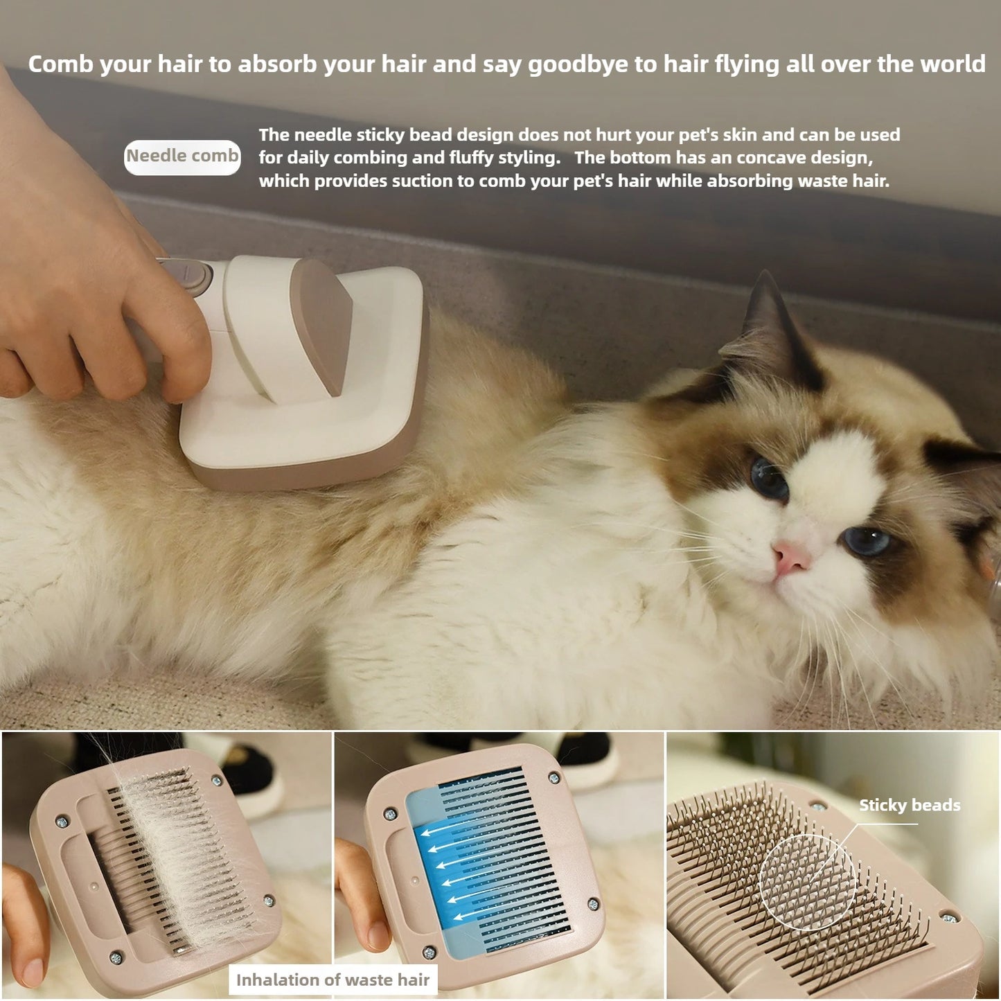 5-in-1 Pet Grooming Vacuum Kit | Hair Remover & Clipper for Dogs & Cats
