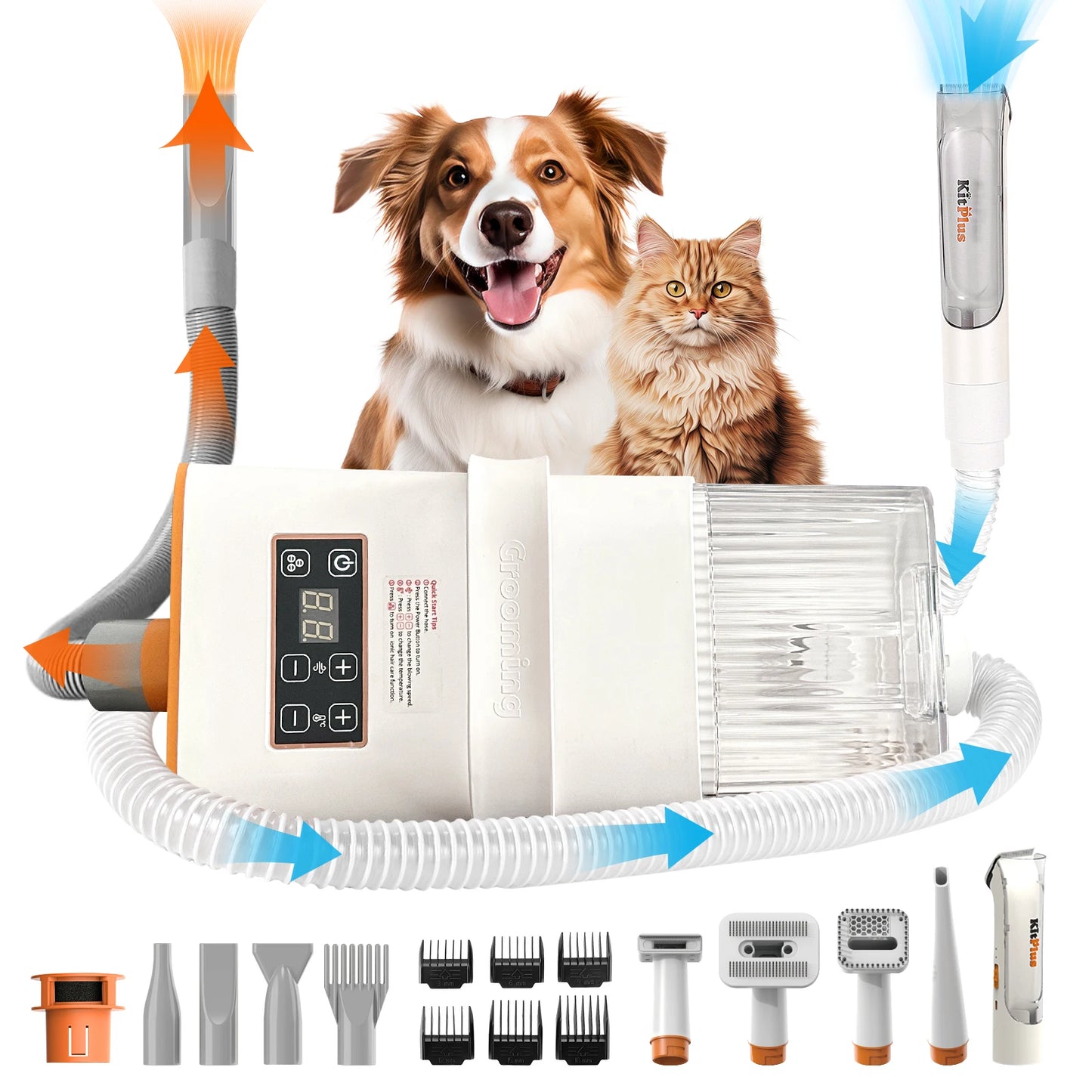 3-in-1 Pet Grooming Kit | Dryer, Vacuum & Trimmer