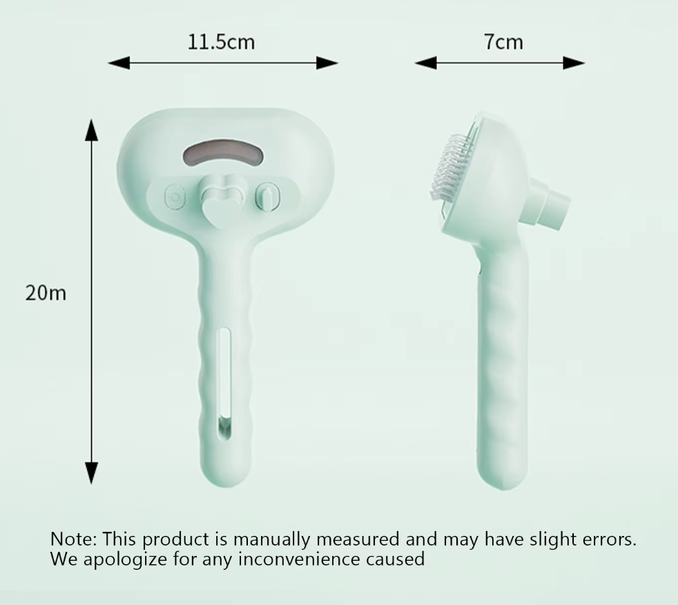 2-in-1 Steam Pet Grooming Comb | USB Hair Removal Brush for Dogs & Cats