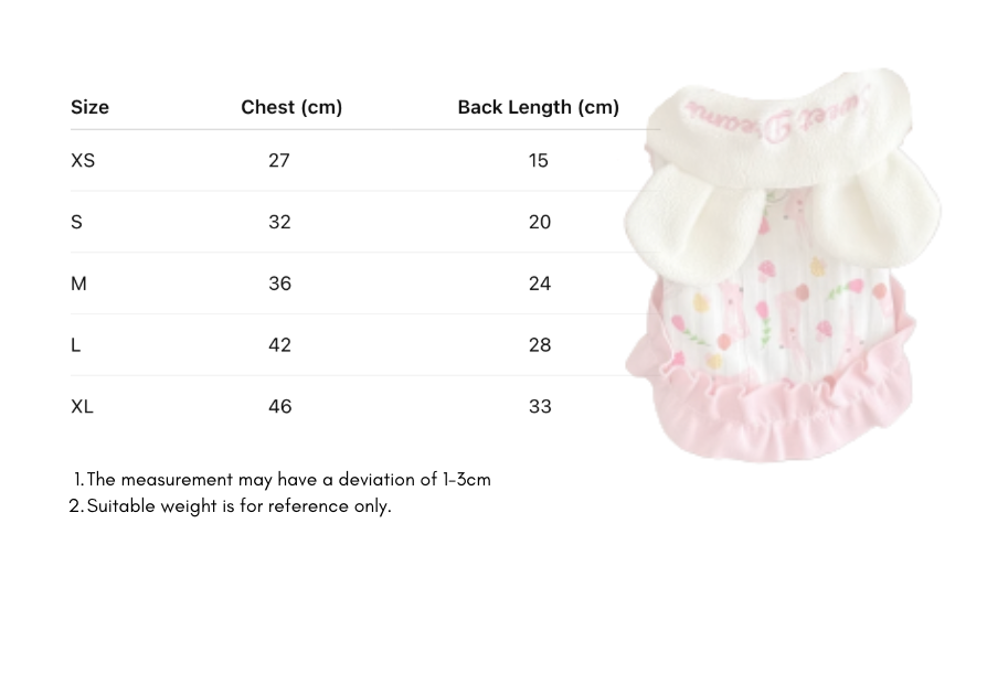 Bunny-Ear Pet Dress | Cute Corduroy Winter Outfit for Small Dogs