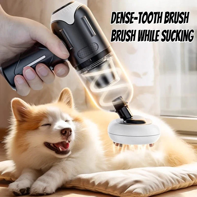Wireless Pet Hair Vacuum | 200W Quiet Pet Hair Remover & Grooming Tool