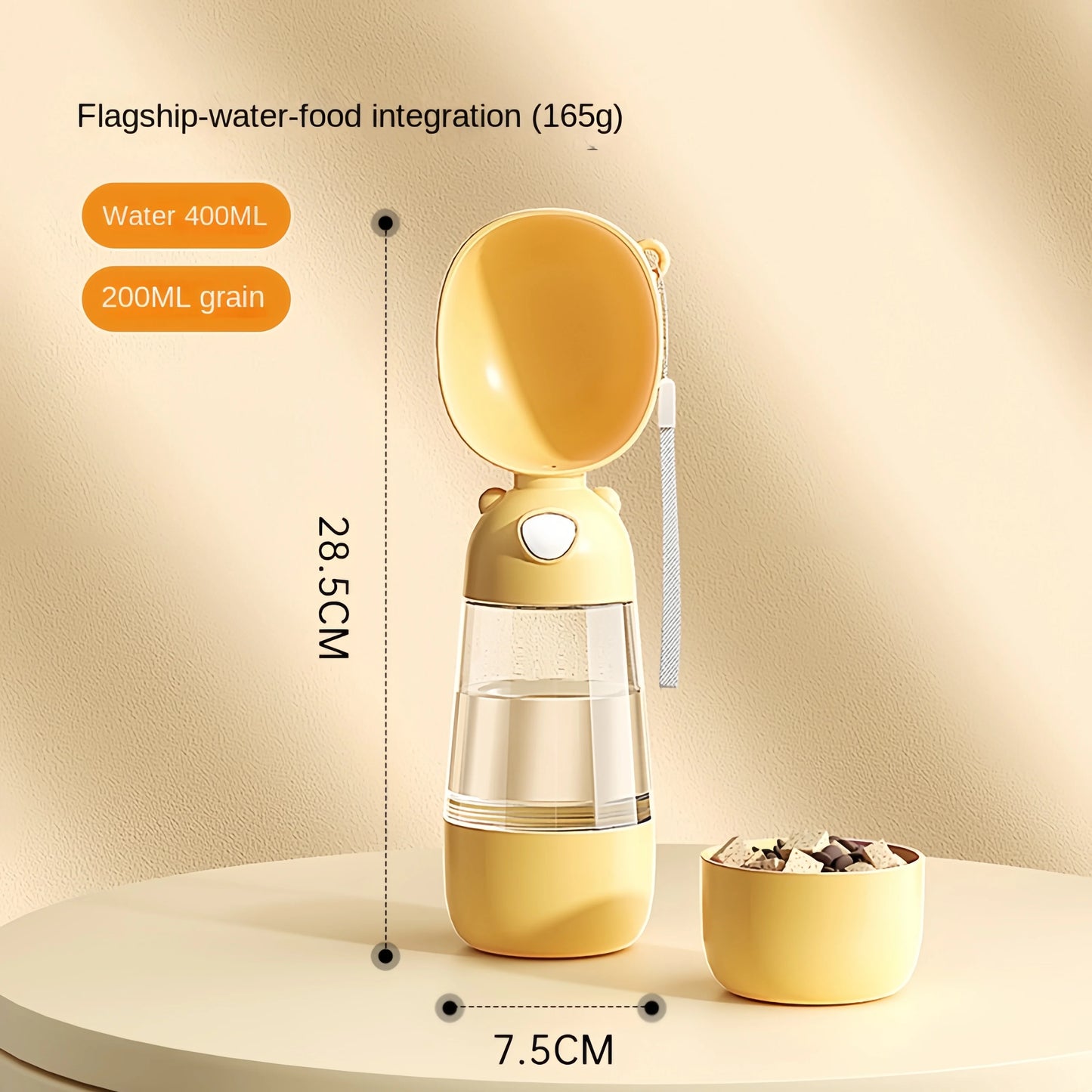 HydroPup β Portable Pet Water Bottle | Leak-Proof Travel Cup with Food Dispenser