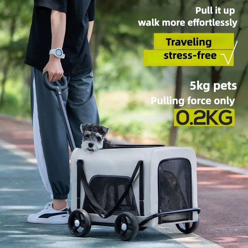 2-in-1 Pet Stroller & Backpack Carrier