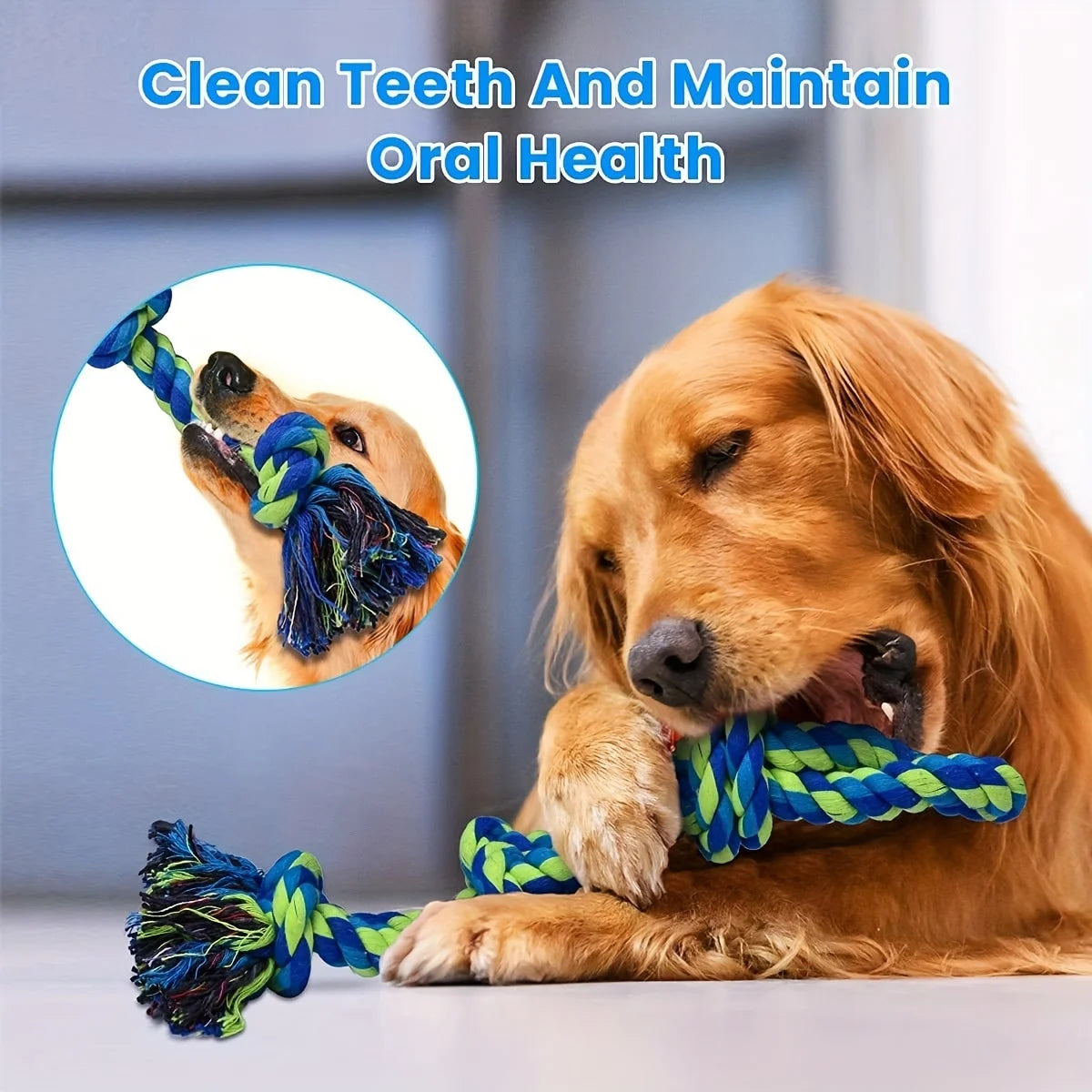TugPro™ – Indestructible Rope Toy for Powerful Chewers
