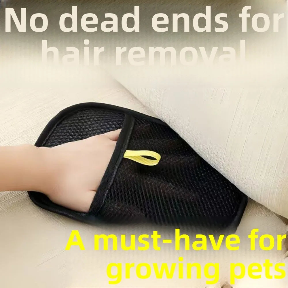 Electrostatic Pet Hair Removal Glove | Reusable Cat & Dog Grooming Mitt