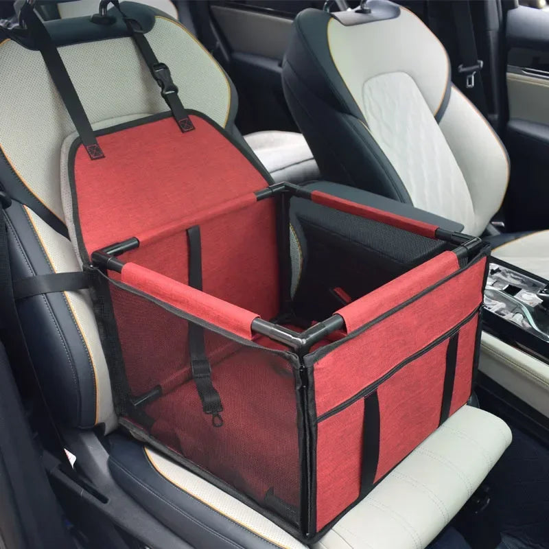 Waterproof Dog Car Seat Carrier – Foldable Pet Travel Basket for Small & Medium Dogs