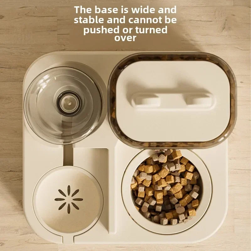 Food & Water Station for Cats & Dogs | BPA-Free Food Grade Plastic