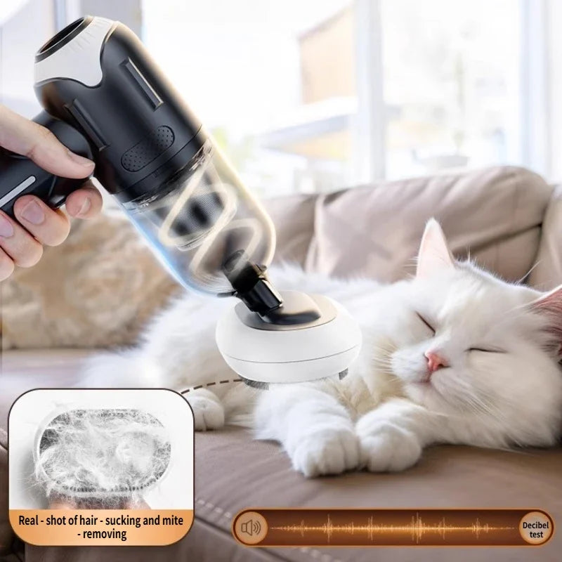 Wireless Pet Hair Vacuum | 200W Quiet Pet Hair Remover & Grooming Tool