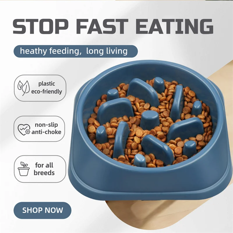 Slow Feeder Dog Bowl – Anti-Choking Non-Slip Puzzle Feeder