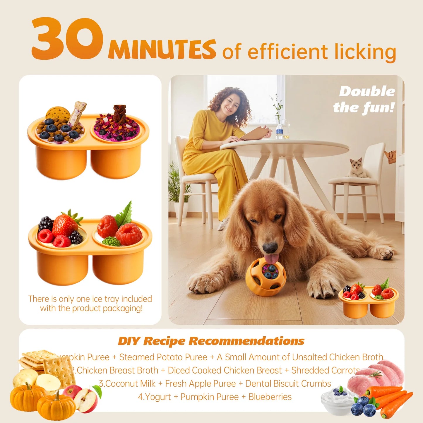 Pupsicle™ Freeze & Lick Dog Toy – Silicone Enrichment Treat Feeder