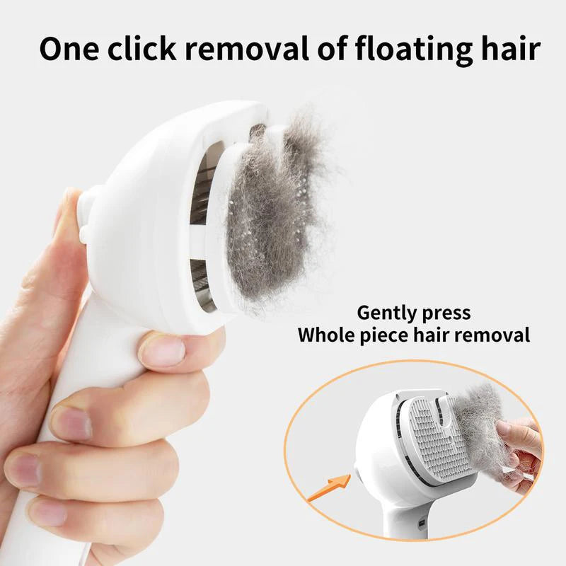 2-in-1 Steam Pet Grooming Comb | USB Hair Removal Brush for Dogs & Cats