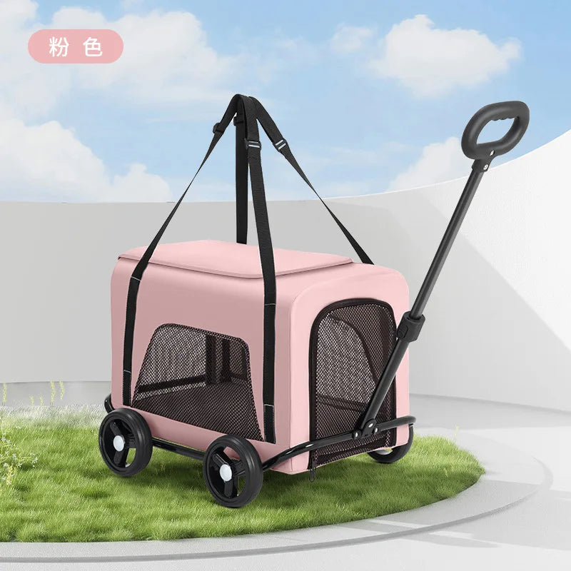 2-in-1 Pet Stroller & Backpack Carrier