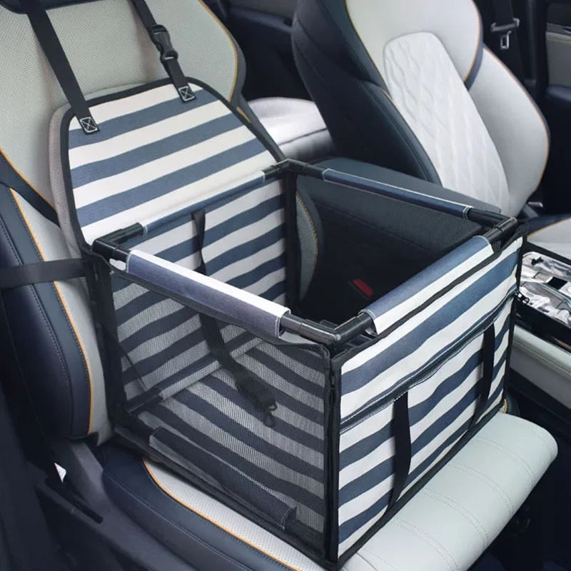 Waterproof Dog Car Seat Carrier – Foldable Pet Travel Basket for Small & Medium Dogs