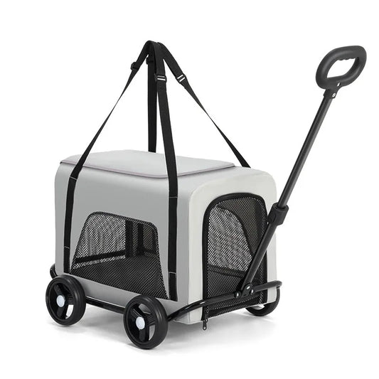 2-in-1 Pet Stroller & Backpack Carrier