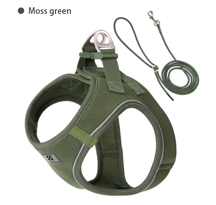 AirMesh+™ Reflective Dog Harness & Leash Set | Adjustable, Breathable, No-Pull Vest for Small & Medium Pets
