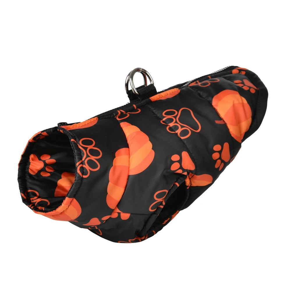 Halloween Dog Jacket | Waterproof Pumpkin Coat