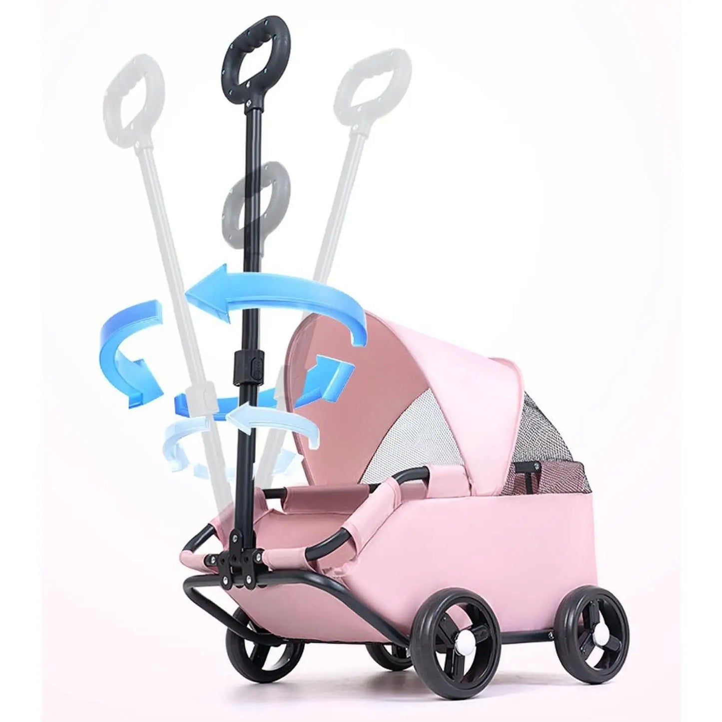 Portable 4-Wheel Pet Stroller | Foldable Dog & Cat Travel Pram