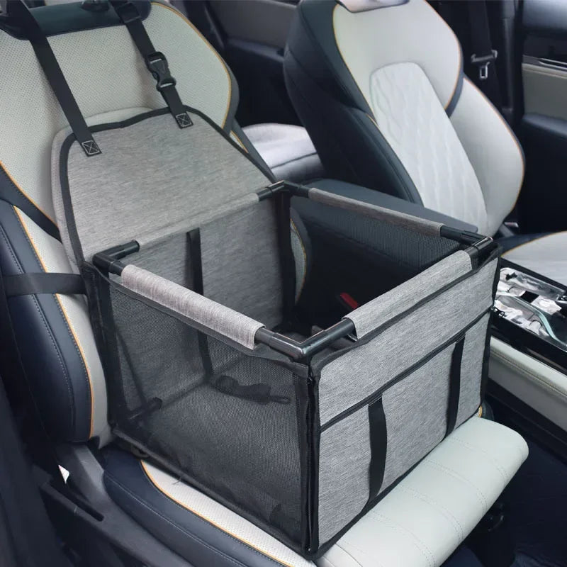 Waterproof Dog Car Seat Carrier – Foldable Pet Travel Basket for Small & Medium Dogs