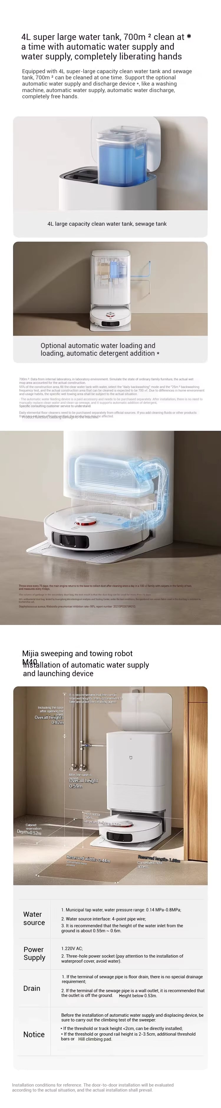 Xiaomi Mijia M40 Robot Vacuum | 12,000Pa Smart Mop & Self-Cleaning Station