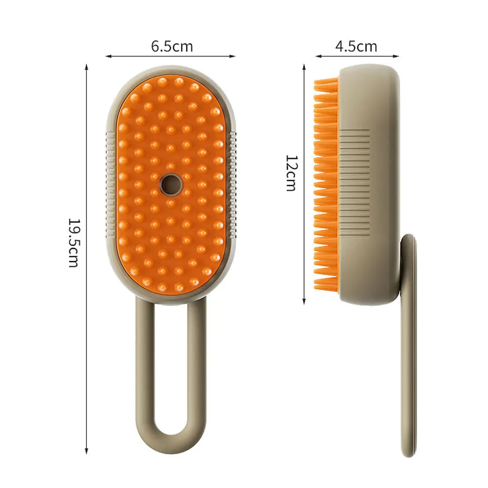 3-in-1 Steamy Pet Brush | Electric Dog & Cat Grooming Comb