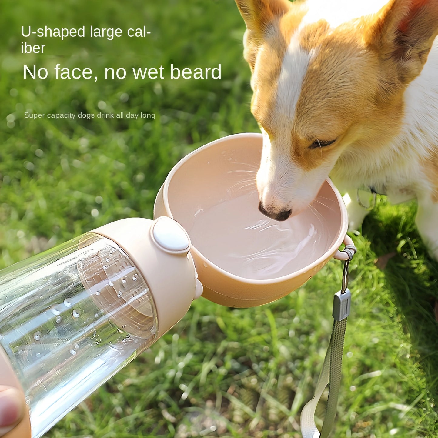 HydroPup β Portable Pet Water Bottle | Leak-Proof Travel Cup with Food Dispenser