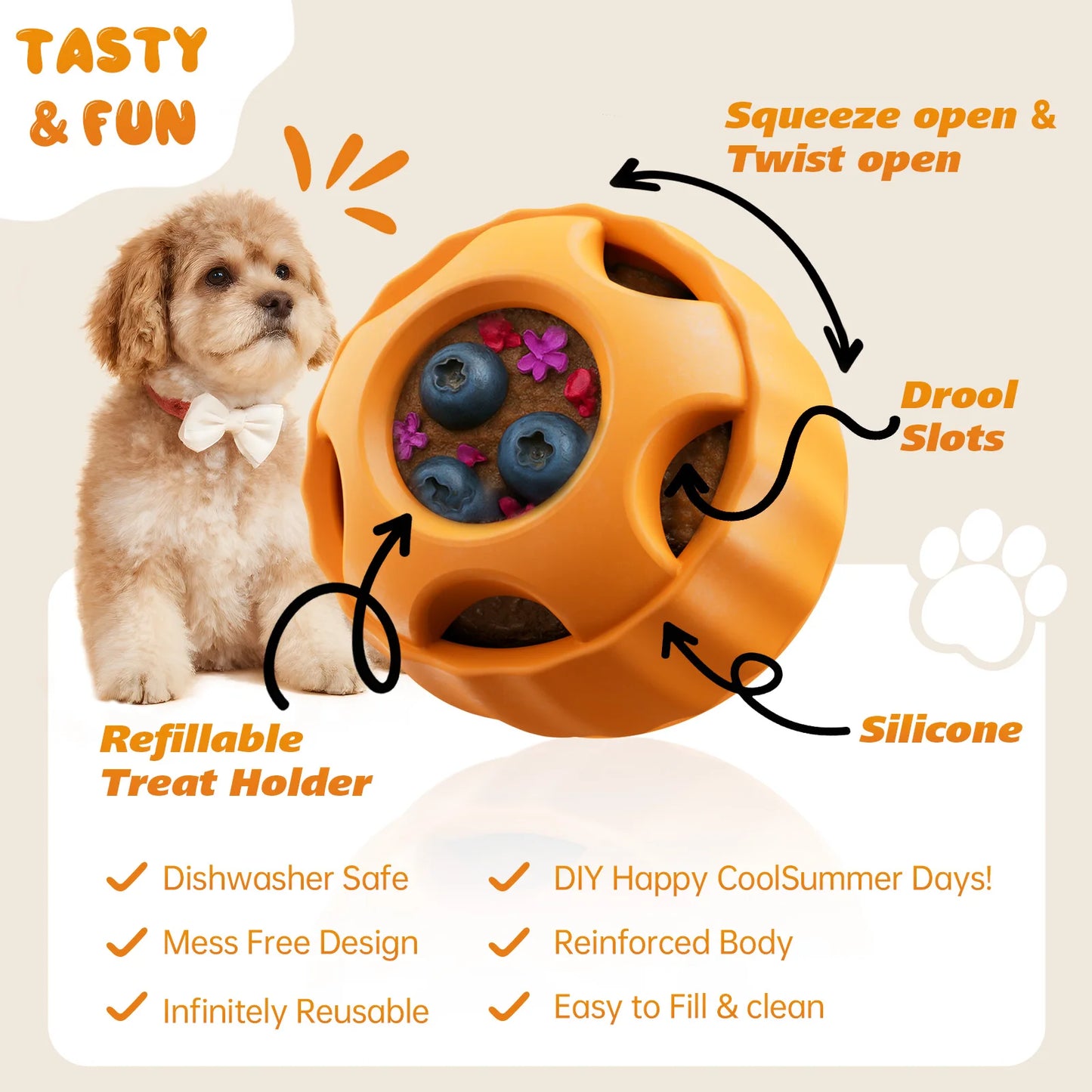 Pupsicle™ Freeze & Lick Dog Toy – Silicone Enrichment Treat Feeder