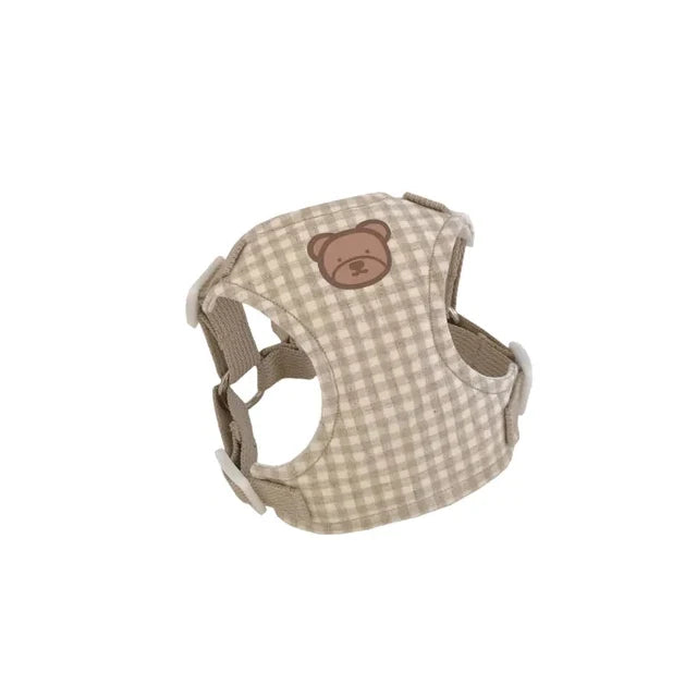 TeddyBear™ Harness & Leash Set – Soft Adjustable Dog & Cat Vest for Small Pets