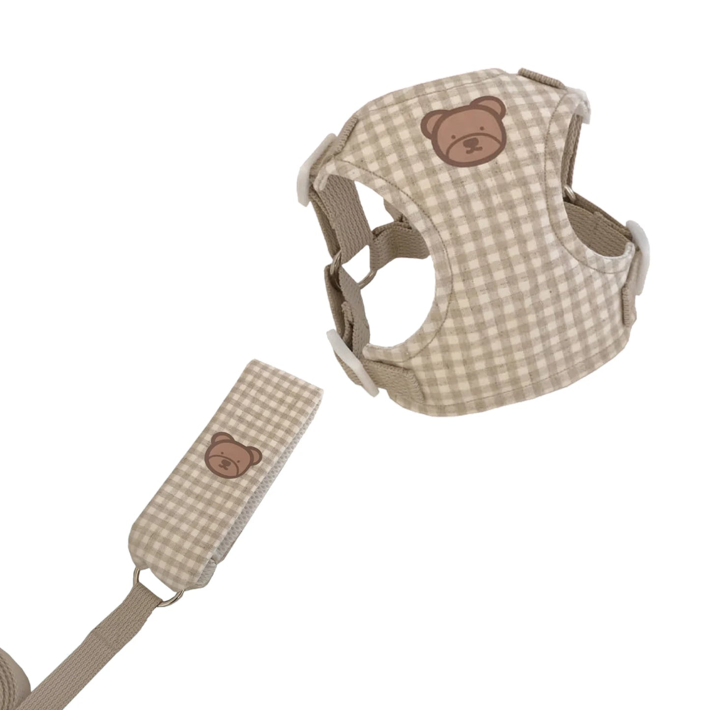 TeddyBear™ Harness & Leash Set – Soft Adjustable Dog & Cat Vest for Small Pets