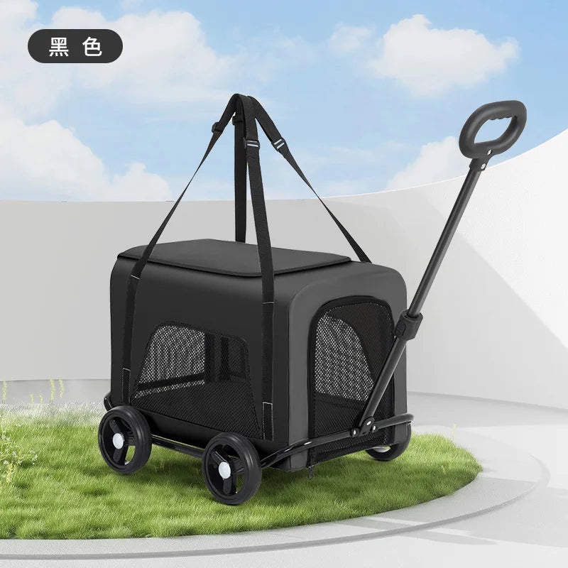 2-in-1 Pet Stroller & Backpack Carrier