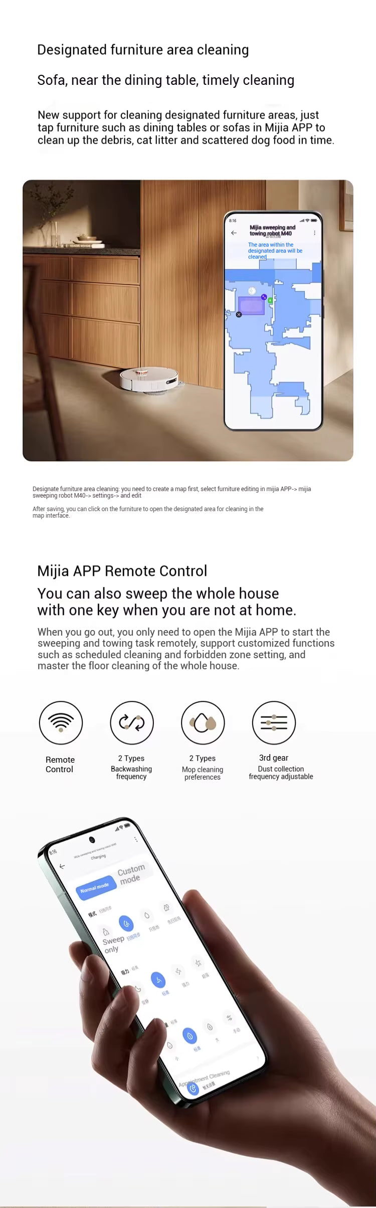 Xiaomi Mijia M40 Robot Vacuum | 12,000Pa Smart Mop & Self-Cleaning Station