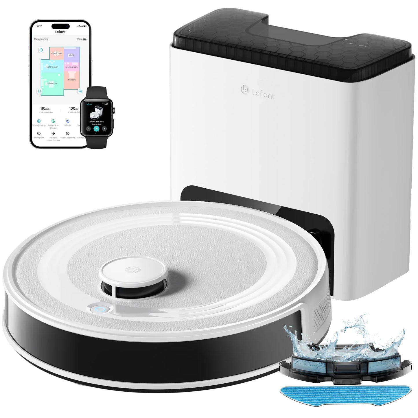 Robot Vacuum & Mop | 6000Pa LiDAR Self-Emptying