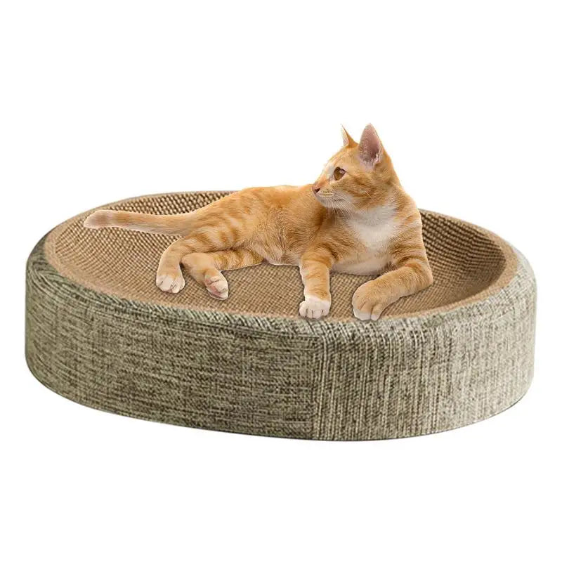 Oval Sisal Cat Scratch Bed | Eco-Friendly Cat Lounge & Scratcher