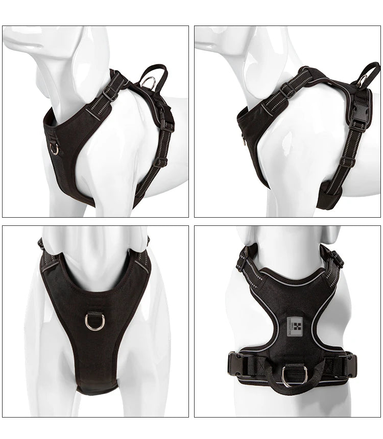 TrekFit™ – No-Pull Reflective Dog Harness | Adjustable & Padded for All Breeds