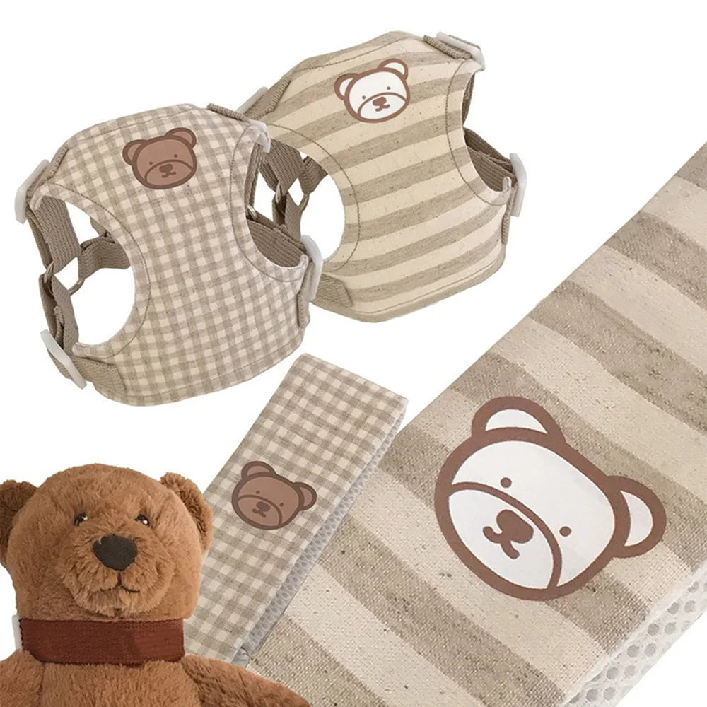 TeddyBear™ Harness & Leash Set – Soft Adjustable Dog & Cat Vest for Small Pets