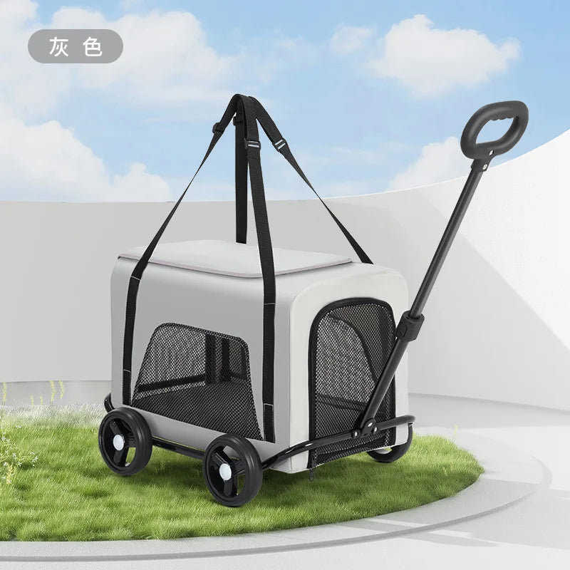 2-in-1 Pet Stroller & Backpack Carrier