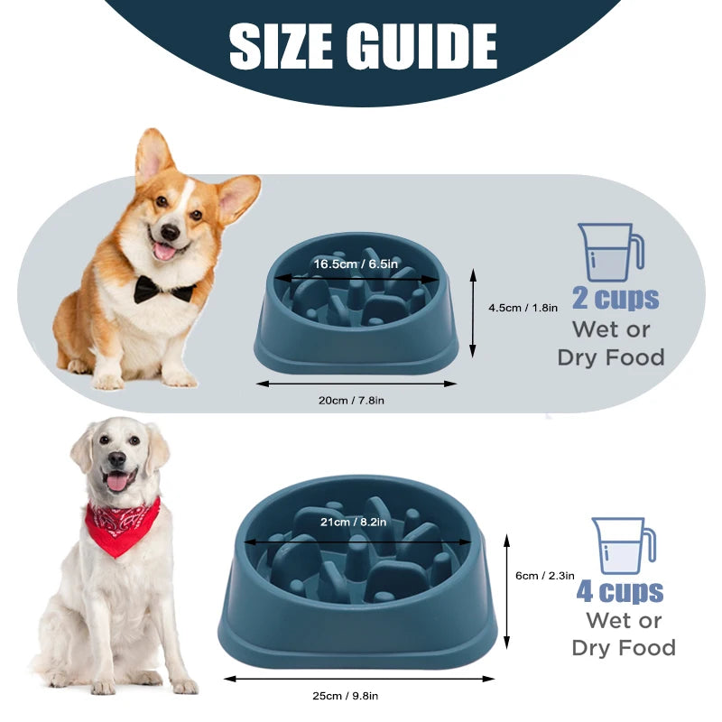 Slow Feeder Dog Bowl – Anti-Choking Non-Slip Puzzle Feeder