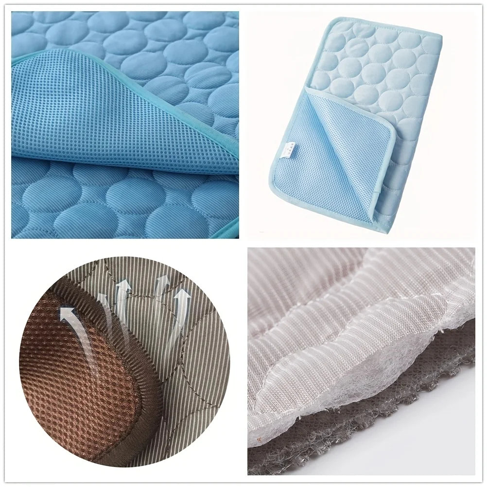 Cooling Mat for Dogs & Cats | Self-Cooling Ice Silk Pet BedCooling Mat for Dogs & Cats – Self-Cooling Ice Silk Summer Pet Bed
