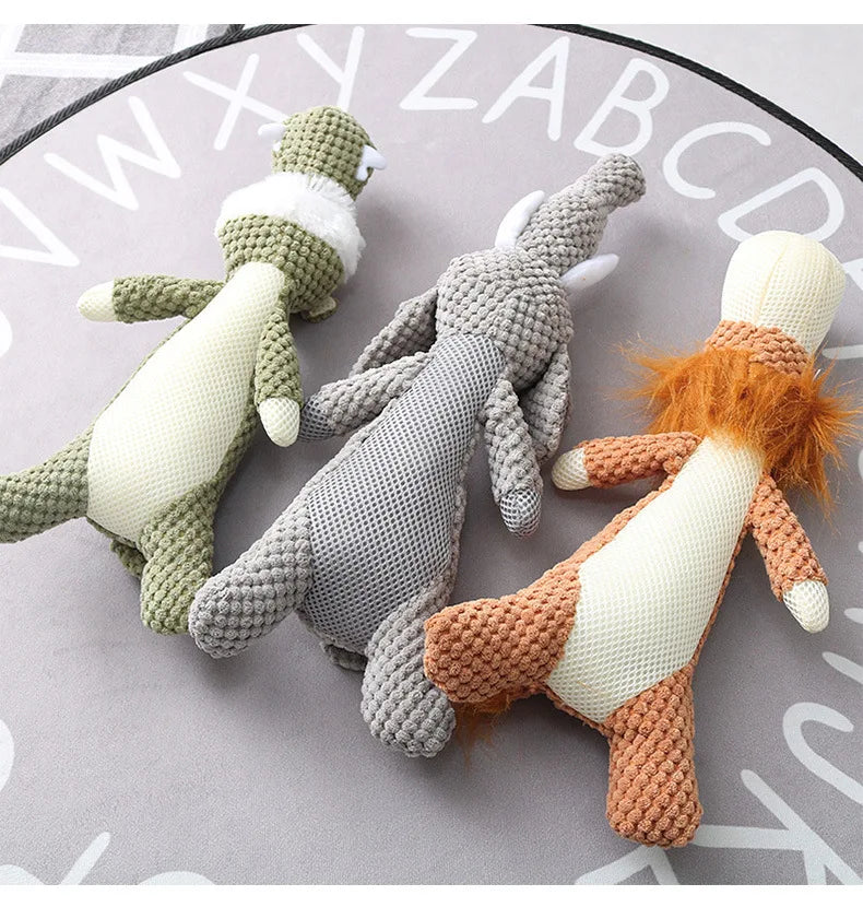 WildPals™ Squeaky Plush Animal Toys – Soft Bite-Resistant Chew Toys for Dogs & Puppies