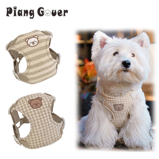 TeddyBear™ Harness & Leash Set – Soft Adjustable Dog & Cat Vest for Small Pets