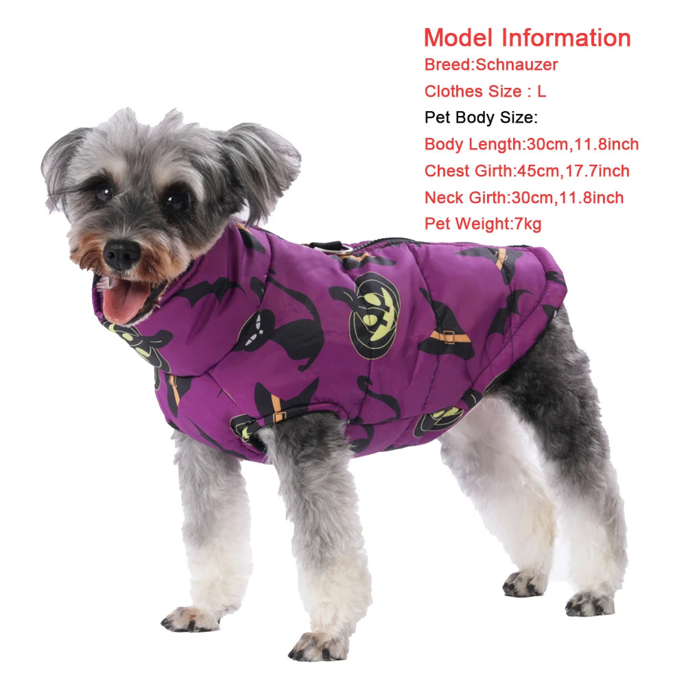 Halloween Dog Jacket | Waterproof Pumpkin Coat