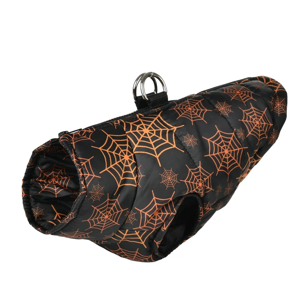Halloween Dog Jacket | Waterproof Pumpkin Coat