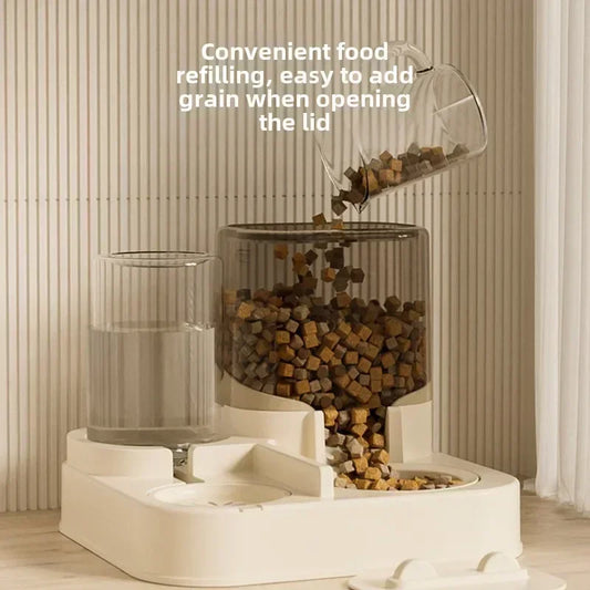 Food & Water Station for Cats & Dogs | BPA-Free Food Grade Plastic