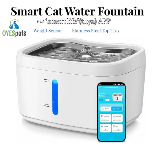 SmartFlow™ APP-Connected Cat Water Fountain | 2.5L Wireless Automatic Pet Dispenser with Health Tracking & Filtration