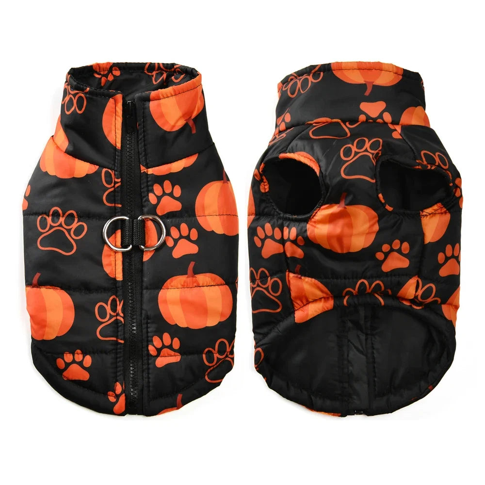 Halloween Dog Jacket | Waterproof Pumpkin Coat