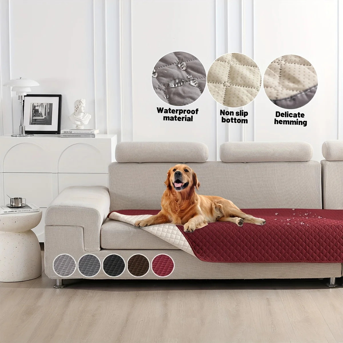 Waterproof Pet Blanket | Non-Slip Dog Bed & Furniture Protector