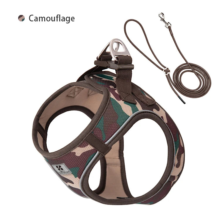 AirMesh+™ Reflective Dog Harness & Leash Set | Adjustable, Breathable, No-Pull Vest for Small & Medium Pets