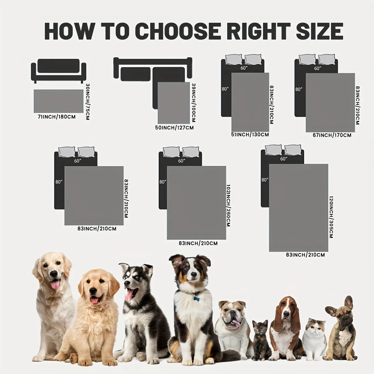 Waterproof Pet Blanket | Non-Slip Dog Bed & Furniture Protector